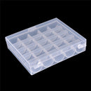 25 Cell Empty Bobbins Spools Box Sewing Machine Bobbin Case Organizer Storage JR