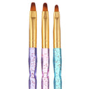 3 Pcs UV Gel Nail Art Brush Acrylic Painting Pen Kit For Salon Manicure DIY