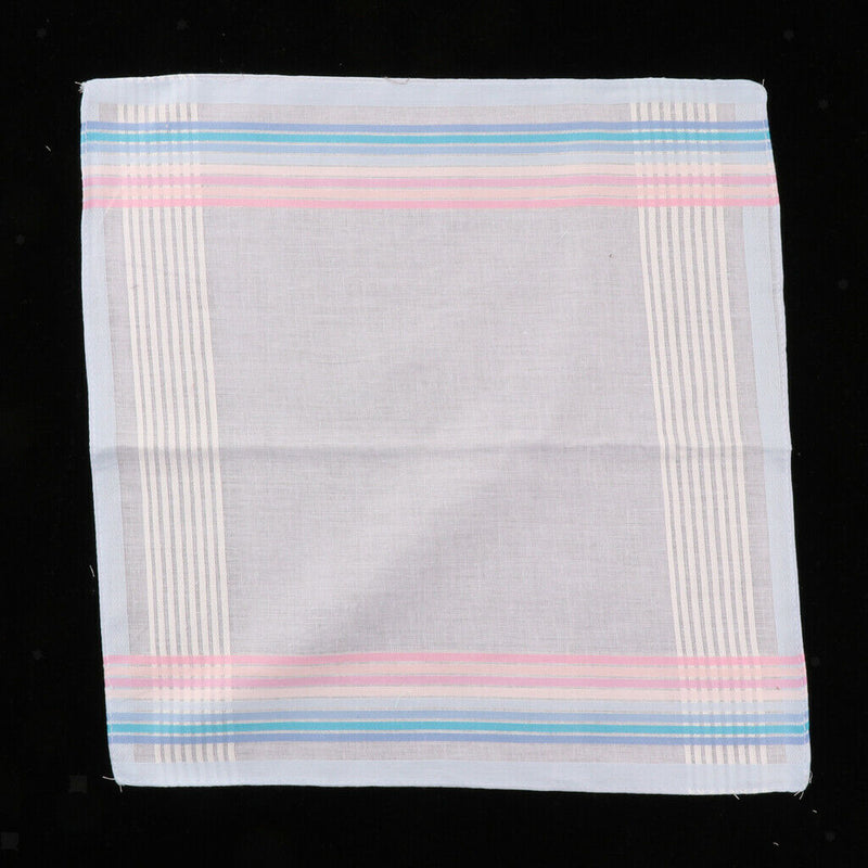 12 Pieces Fashion Classic Womens Pocket Handkerchief Kerchief Jacquard - 100%