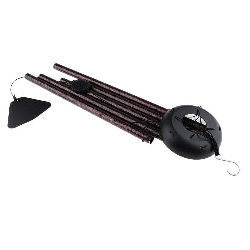 5 Tubes Wood Metal Aluminum Wind Bell Chimes Hanging Home Decoration Crafts Wind