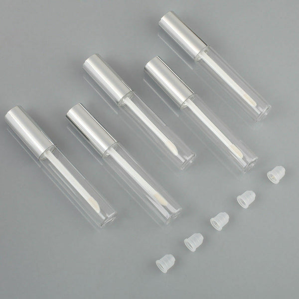 5Pcs 10ML Beautiful Pretty Empty Clear Lip Gloss Tube Lip Balm Bottle Container