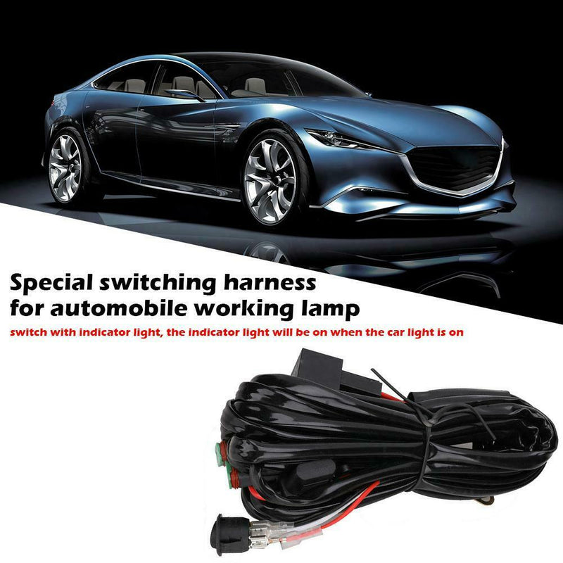 12V 40A Car Relay Wiring Harness Waterproof Switch Kit for LED Work Fog Spot