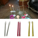 6pcs Taper Twisted Spiral Long Candles for Dinner Dining Table Wedding Decor