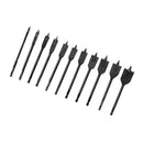 11 pcs Black Flat Drill Hexagon Shank Flat Drill 3-Point Woodworking Reamer