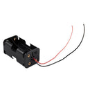2 Pcs Dual Layers Black Plastic 4 x AA 6V Battery Holder Case Wired G5S1