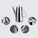 Pitcher Stainless Steel Water Carafe with Lid for Coffee Milk Beverage - Lo