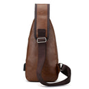 Mini USB Interface Plenty of Space Mens Casual Bag Fashion Outdoor Sling Ba V8I4