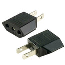 5X Euro EU to US USA Power Plug Converter Adapter with Two Holes ABS Black