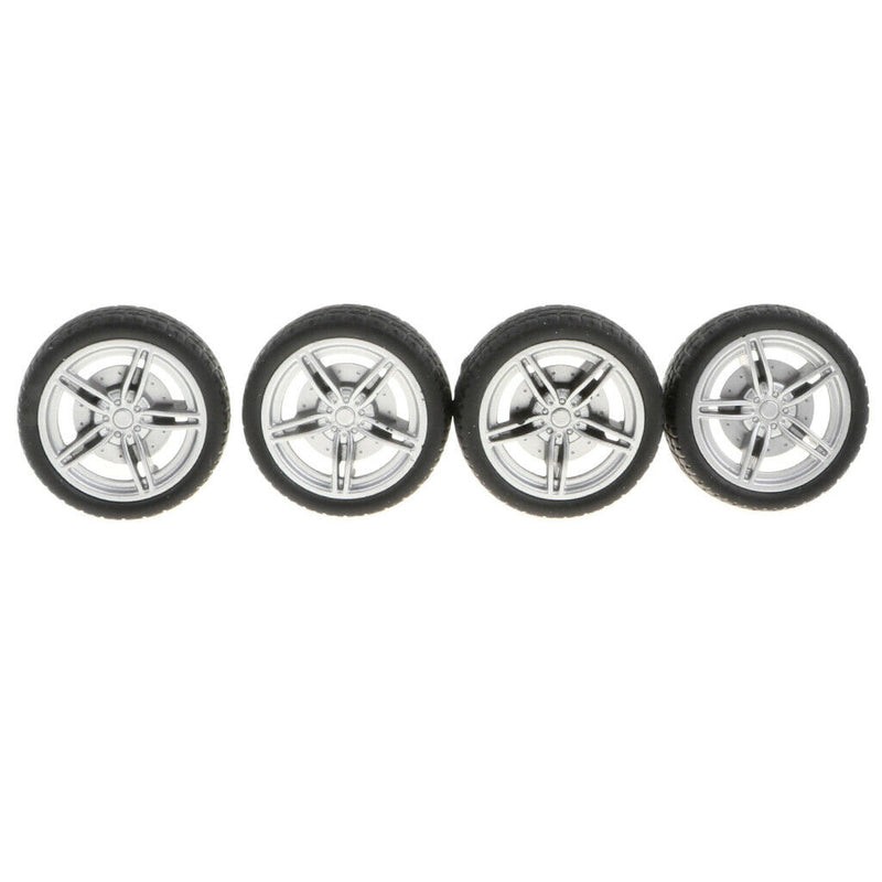4 Pieces 1.57 Inch 5-Spoke RC Car Wheel Rims for RC Drift Car DIY Kits