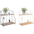 Cute Design Double Tier Iron Shelf Kitchen Tools Holder Living Room Bedroom