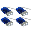 4Pcs/Pack Hand Crank Flashlight Outdoor Camping No Need Battery LED Bright Light