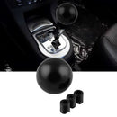 Car Manual Gear Shift Round Ball Knob Shifter Lever Head Aluminum Alloy Black
