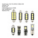 23Pcs Car Inside Light Dome Trunk License Plate Lamp LED White Bulb Read Kit
