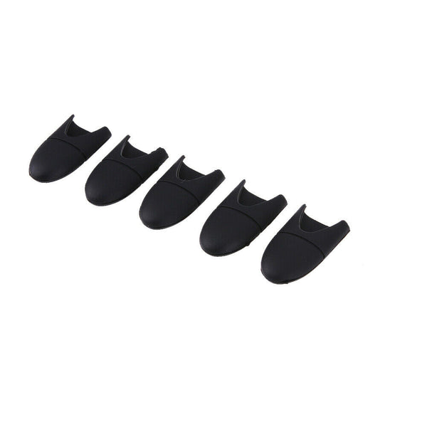 10pcs Nail Polish Remover Cap Manicure Tips UV Gel Clean Wrap Cover (Black)