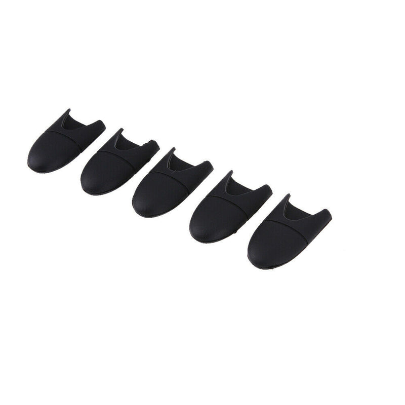 10pcs Nail Polish Remover Cap Manicure Tips UV Gel Clean Wrap Cover (Black)