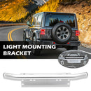 Bull Bar Front Bumper License Plate Bracket for Offroad Lamp LED Work Light Bar