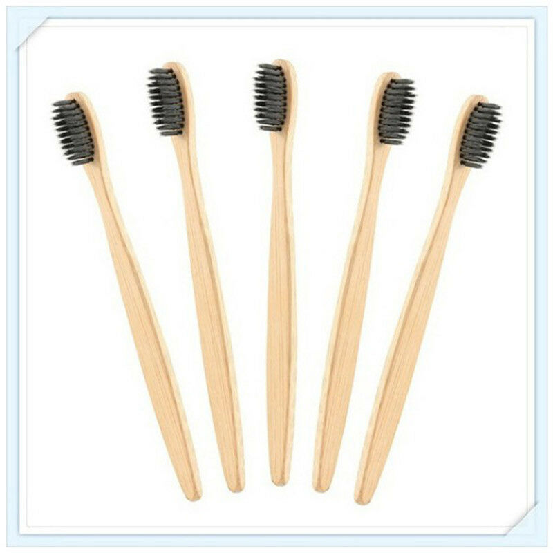 5x Oral Care Durable Toothbrush Bamboo Natural Environmental Soft Teeth Br FT