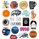 40Pcs/pack Cute Car Stickers Waterproof Skateboard Luggage Laptop Vinyl Decals