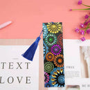 DIY Flower Special Shaped Diamond Painting Leather Tassel Bookmark Gifts
