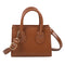 Fashion Solid Women Shoulder Handbag PU Totes Crossbody Bags (Light Brown)
