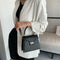 Lattice Pattern PU Women Shoulder Bags Elegant Crossbody Handbags (Black)