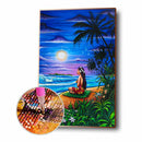 Moon and Woman Round Diamond DIY Picture Full Drill Painting Kit 5D Craft