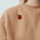 Poppy Flower Crystal Pin Brooch Clothes Lapel Shirts Backpack Plants Badges