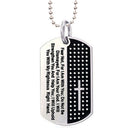 Dog Tag Cross Necklace Pendant Stainless Steel Necklace Chain JewelJB ES