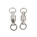 60pcs Ball Bearing Swivels Heavy Duty Rings Fishing Accessory Swivels Snaps
