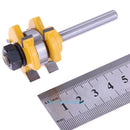 2Pcs Alloy Tongue & Groove Router Bit Set 3/4 Stock 1/4 Shank Woodworking Tools