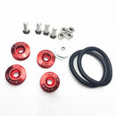 1-Set JDM Universal Quick Release Fasteners Red Kit Fit For Bumper & Trunk Hatch