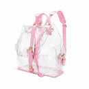 New Fashion Girl Pink Clear Cute Waterproof PVC Transparent Backpack School