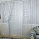 Voile Curtain Panel Door Window Screen Room Drapes Valance 100*200cm White