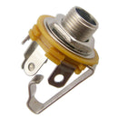 2Pcs Electric Guitar Socket 6.35mm 1/4"Stereo Output Jack Open Circuit PartB