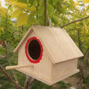 Wooden Wild Bird Nest Box Nesting Feeding Feeder Station House &Stick Yard L
