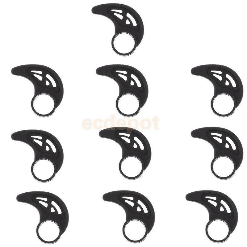 10 Pieces Silicone Bluetooth Earphone Headset Earhook Earbud Clip Loop Black