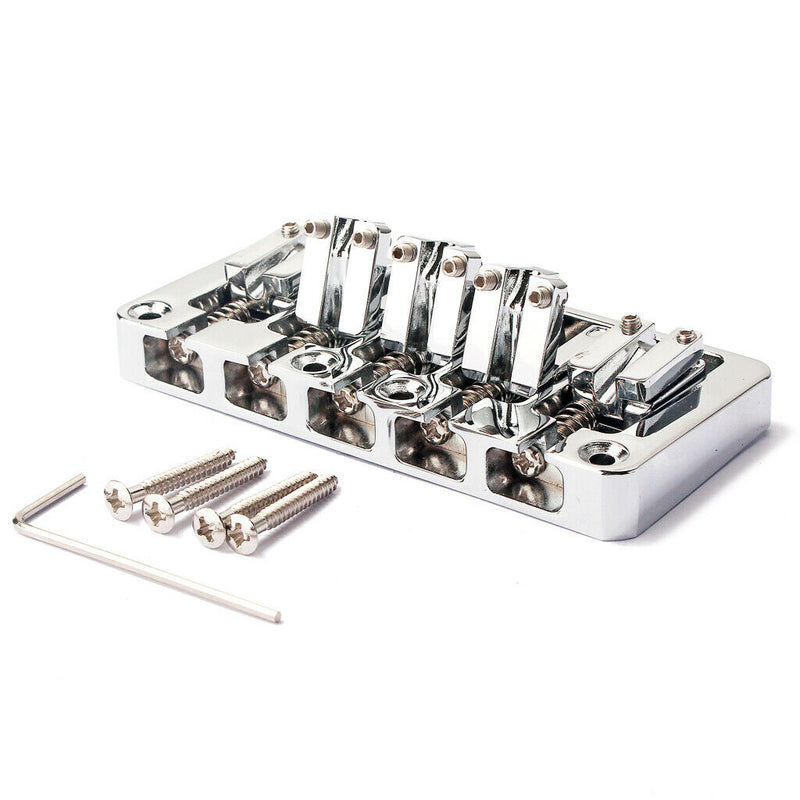 5 String Bridge for Electric Bass Guitar DIY Replacement Kits w/ Hex Wrench