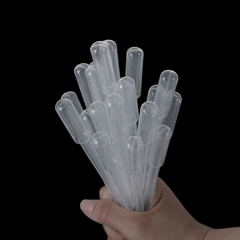 100PCS 3ML Transparent Pipettes Disposable Plastic Eye Dropper Transfer Pipe  Nw