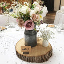 Wooden Table Clip 20 Piece Wood Table Number Holder and 30 Blank Cowhide Ca