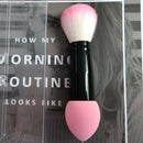 1Pc Professional Blusher Brush Nylon Make Up Brushes Two Head Cosmetic Tool M3I7