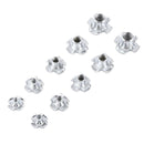 80Pc M3  M5 M6 M8 Carbon Steel Plated Four Prong Furniture T Nuts Blind Nut