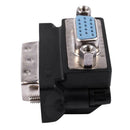 DVI-I 24+5 Pin Male to VGA 15 Pin Female 90 Degree Convertor Adapter Black