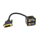 Mini DP Display Port to HDMI M/F Cable+24+5 DVI-I to Dual VGA Ports Splitter