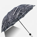 British Wind Black And White Newspaper Umbrella Folding Fashion Automatic U