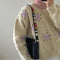 Casual Flower Pattern Strap Underarm Tote Women Leather Shoulder Clutch Bag