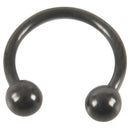 Black titanium steel U-type ball Eyebrow Ear Lip Nose Horseshoe Ring 8mm