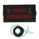 3in1 Voltage Current Power Panel Meter LED Digital Gauge AC 100A/80-300V