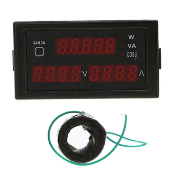 3in1 Voltage Current Power Panel Meter LED Digital Gauge AC 100A/80-300V