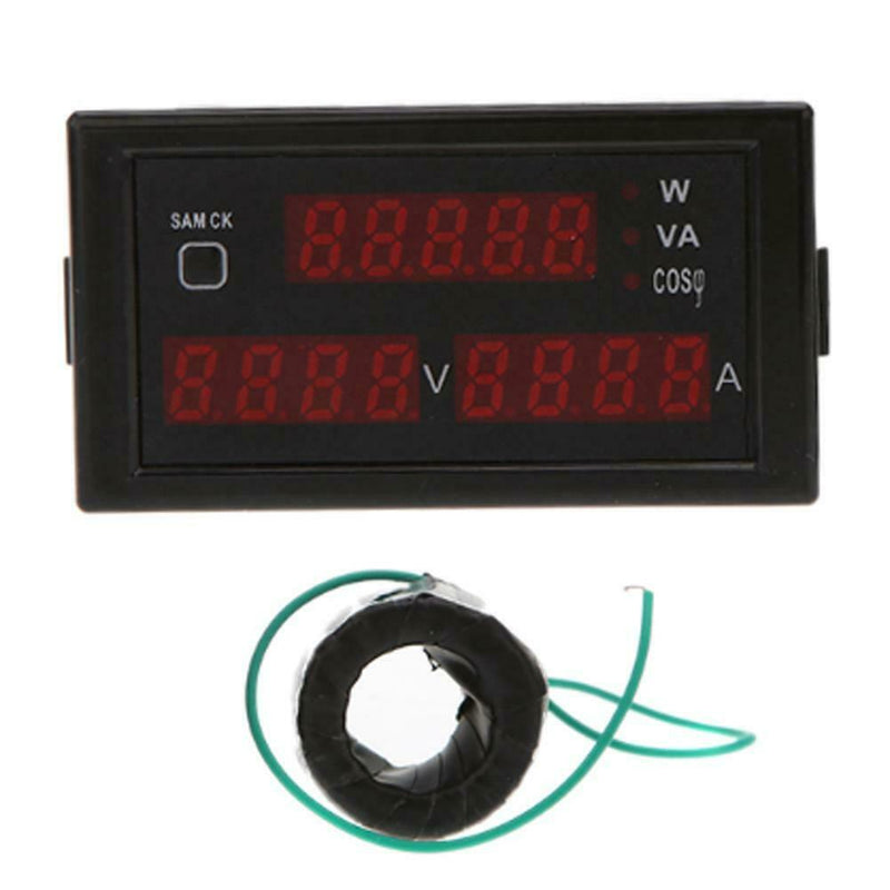3in1 Voltage Current Power Panel Meter LED Digital Gauge AC 100A/80-300V