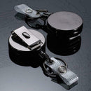 Retractable Metal Telescopic Keyring Reel Anti Lost Key Chain Clip Belt M3O B9C2